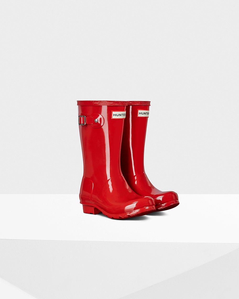 Botas De Agua Original Big Gloss Hunter Niños - Rojos - 782495QMC